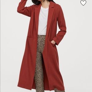 H&M terra-cotta sz s duster